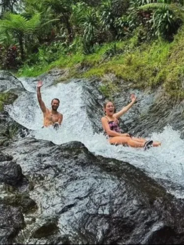 Natural waterslide adventure in Lemukih